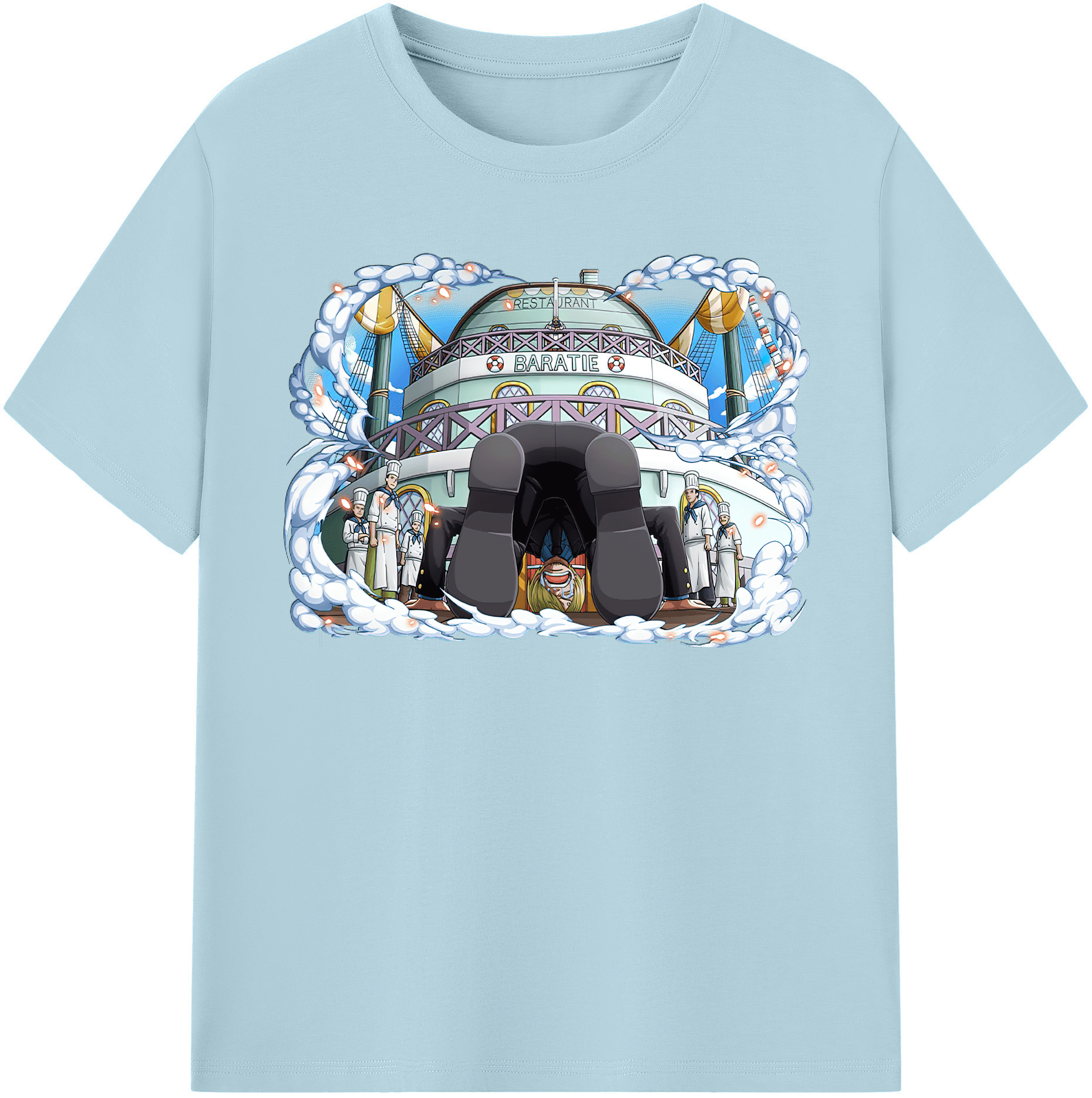 ワンピース サンジ ONE PIECE Sanji 綿100％半袖Tシャツ（フロントプリント）
